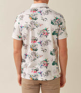 Polo beige motif tropical "Rebel" - IZAC