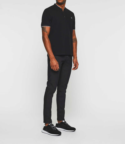 Polo manches courtes noir "Gael" - IZAC