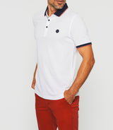 Gilles" white short sleeve polo