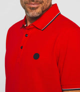 Gilles" red short sleeve polo