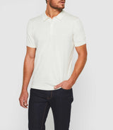 Greg" short sleeve polo shirt ecru