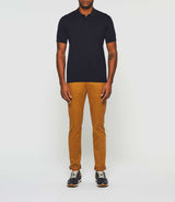 Greg" navy short sleeve polo