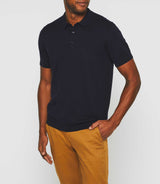 Greg" navy short sleeve polo