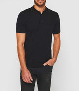 Greg" black short sleeve polo