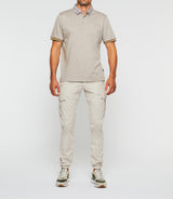 Polo manches courtes beige foncé "Guylaine" - IZAC