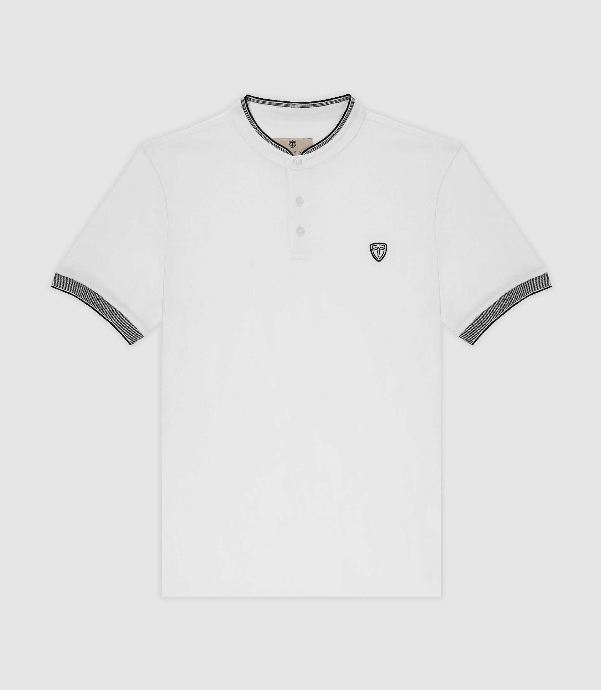 White stung mesh polo