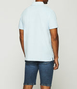 GAI light blue terry cloth polo shirt with pocket