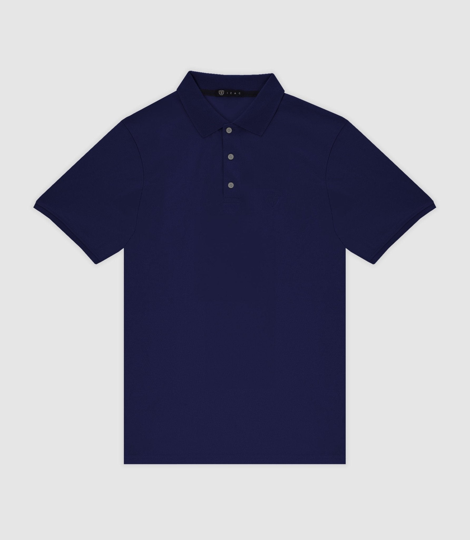 Polo en maille piquée marine - IZAC