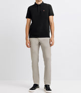 Polo uni noir manches courtes GREGORY