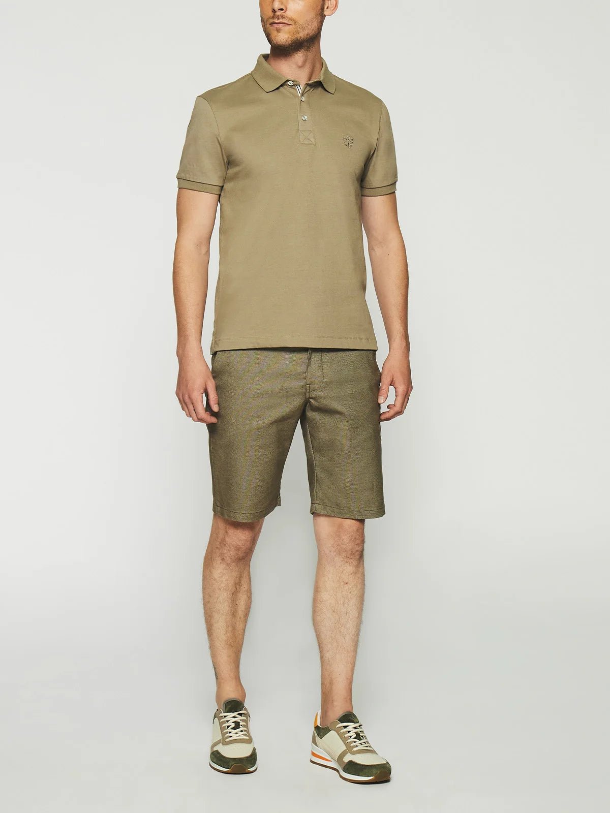 Polo uni manches courtes kaki GREGOR - IZAC