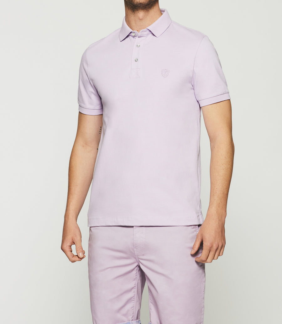 Polo uni violet parme GREGOR