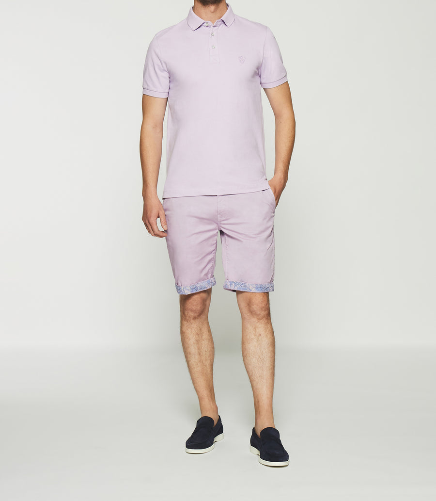 Polo uni violet parme GREGOR