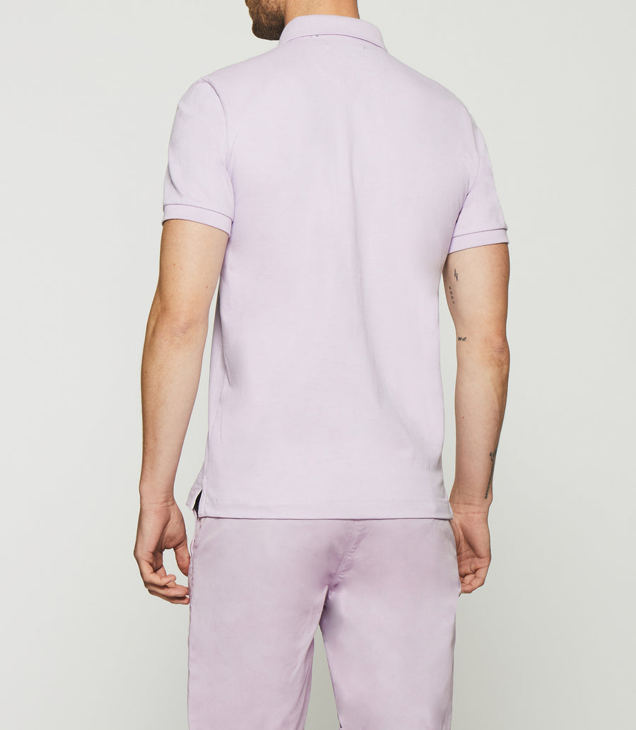 Polo uni violet parme GREGOR