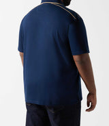 Plain navy polo shirt GUILLAUMEBT