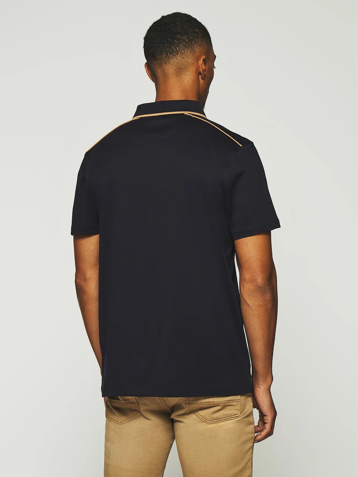 Polo uni manches courtes marine GUILLAUME - IZAC