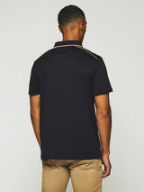 Polo uni manches courtes marine GUILLAUME - IZAC