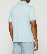 Polo shirt with sky blue embroidery GUYOT