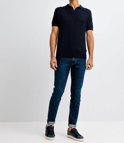 Polo en maille marine - IZAC
