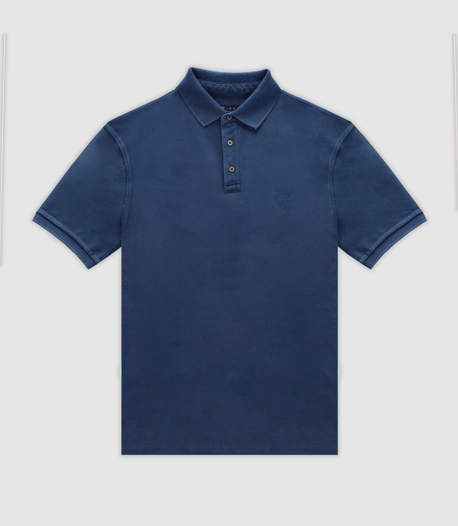 Polo avec broderie indigo