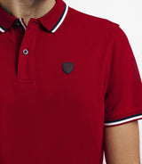 Polo en maille piquée rouge