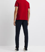 Red stitch polo shirt