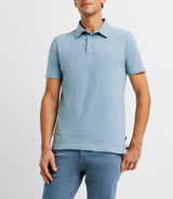 Polo shirt basic linen INDIGO-C