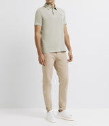 Polo shirt basic linen LIGHT-GREEN