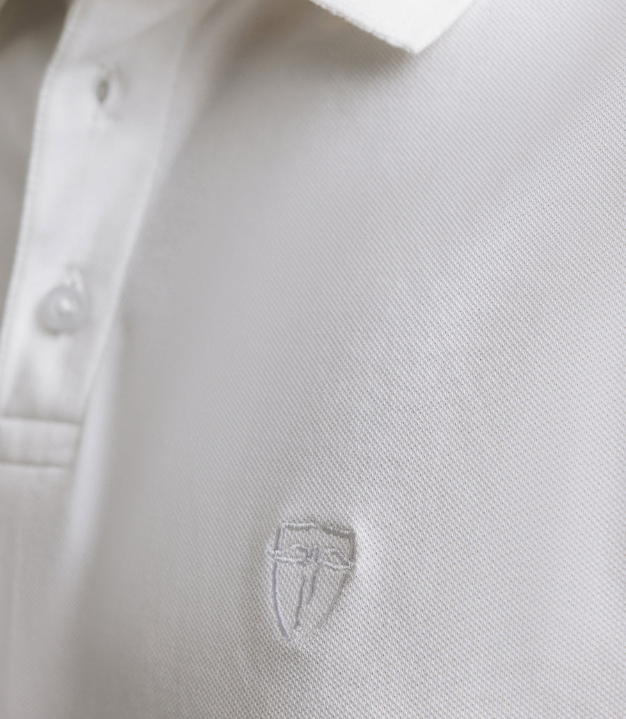 Polo avec broderie blanc