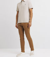 Stung polo shirt with beige embroidery