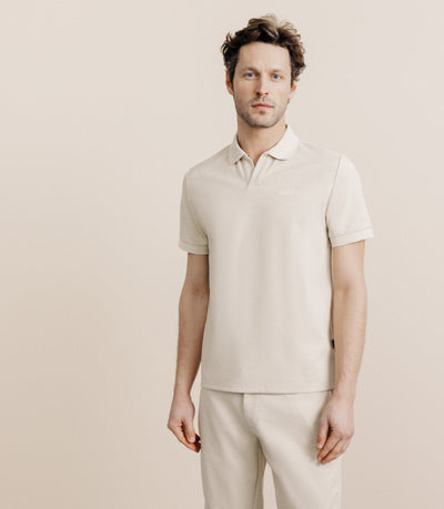 Polo col ouvert beige - IZAC