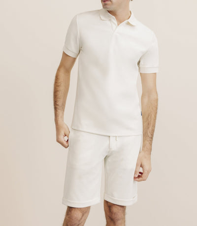 Polo col ouvert écru
