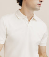 Polo col ouvert écru