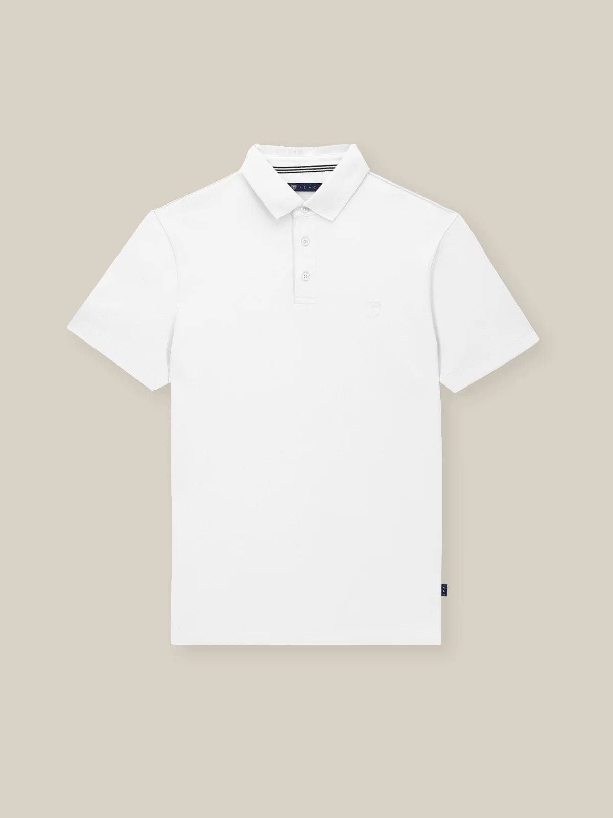 Polo boutonné piqué blanc - IZAC