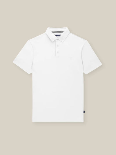 Polo boutonné piqué blanc - IZAC