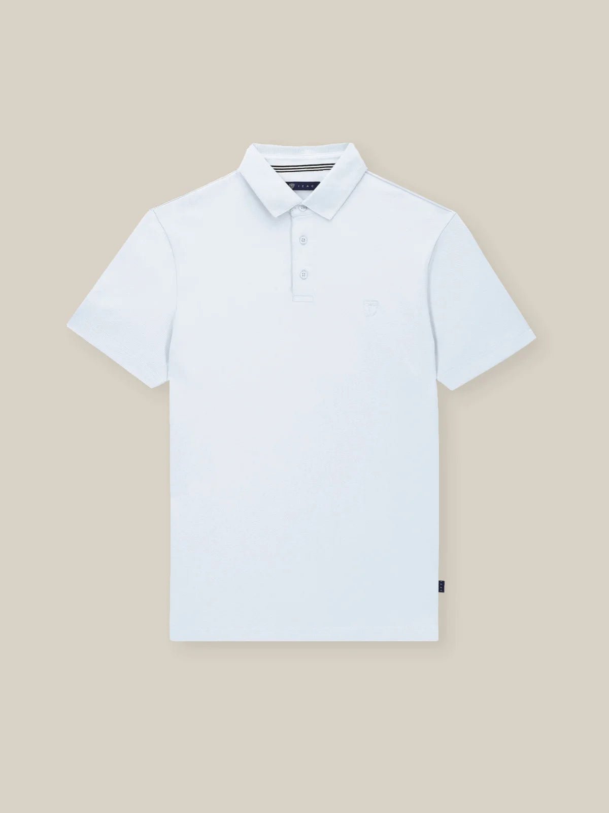 Polo boutonné piqué ciel - IZAC