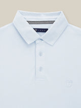 Polo boutonné piqué ciel - IZAC