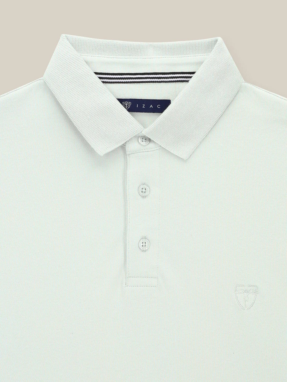 Polo boutonné piqué vert - IZAC