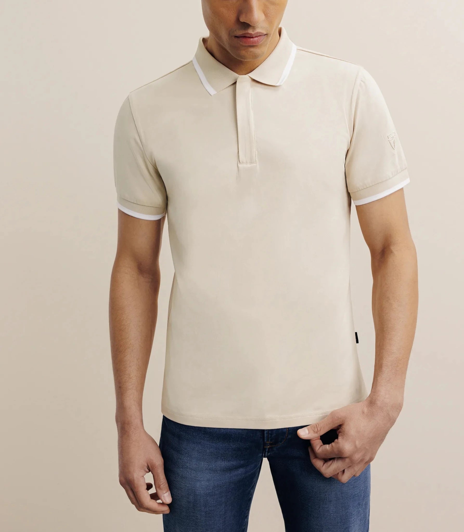 Polo zip beige - IZAC