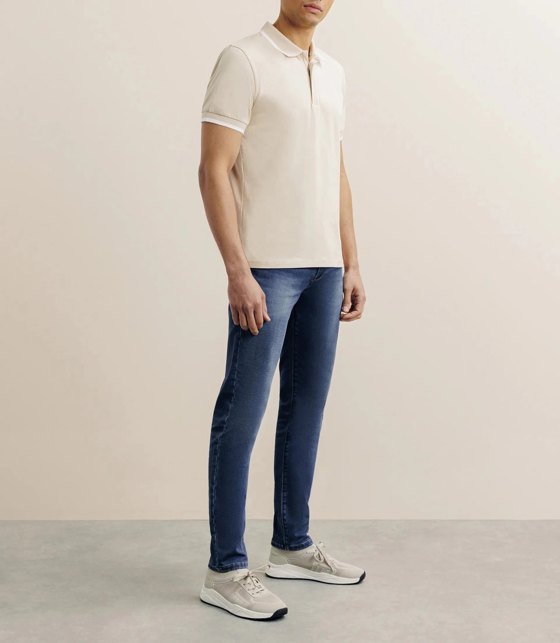 Polo zip beige - IZAC