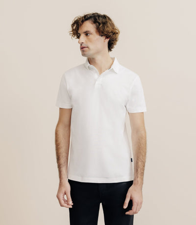 Polo piqué blanc - IZAC