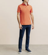 Polo piqué orange foncé