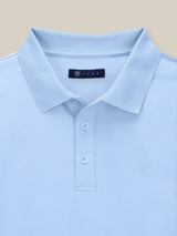 Polo boutonné ciel - IZAC
