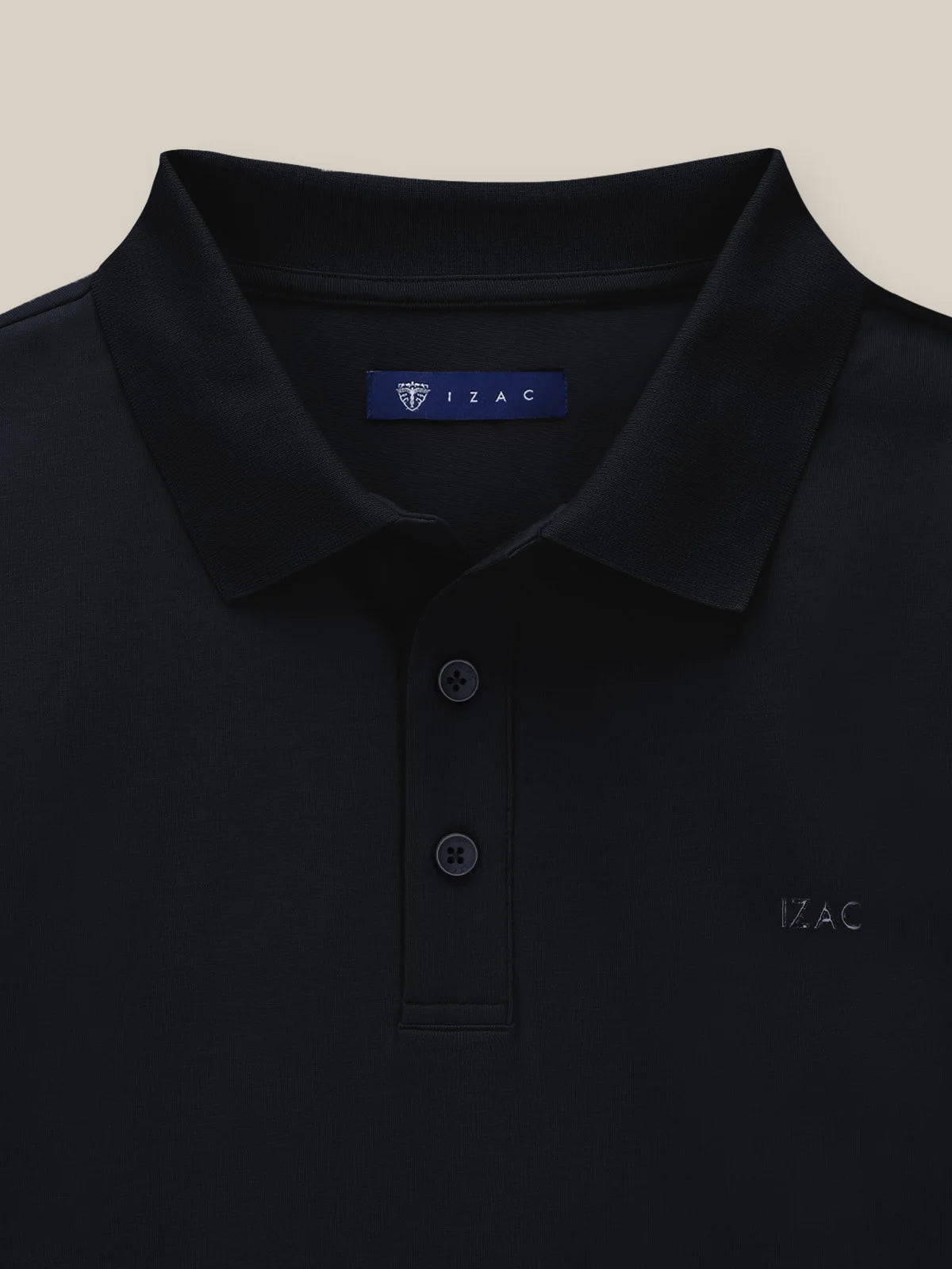 Polo boutonné noir - IZAC
