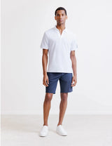 Sky blue pique polo shirt
