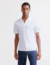 Sky blue pique polo shirt