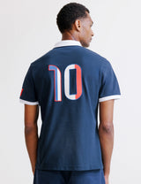 Navy pique polo shirt
