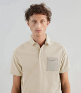Polo piqué à manches courtes beige - IZAC