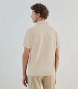 Polo piqué à manches courtes beige - IZAC