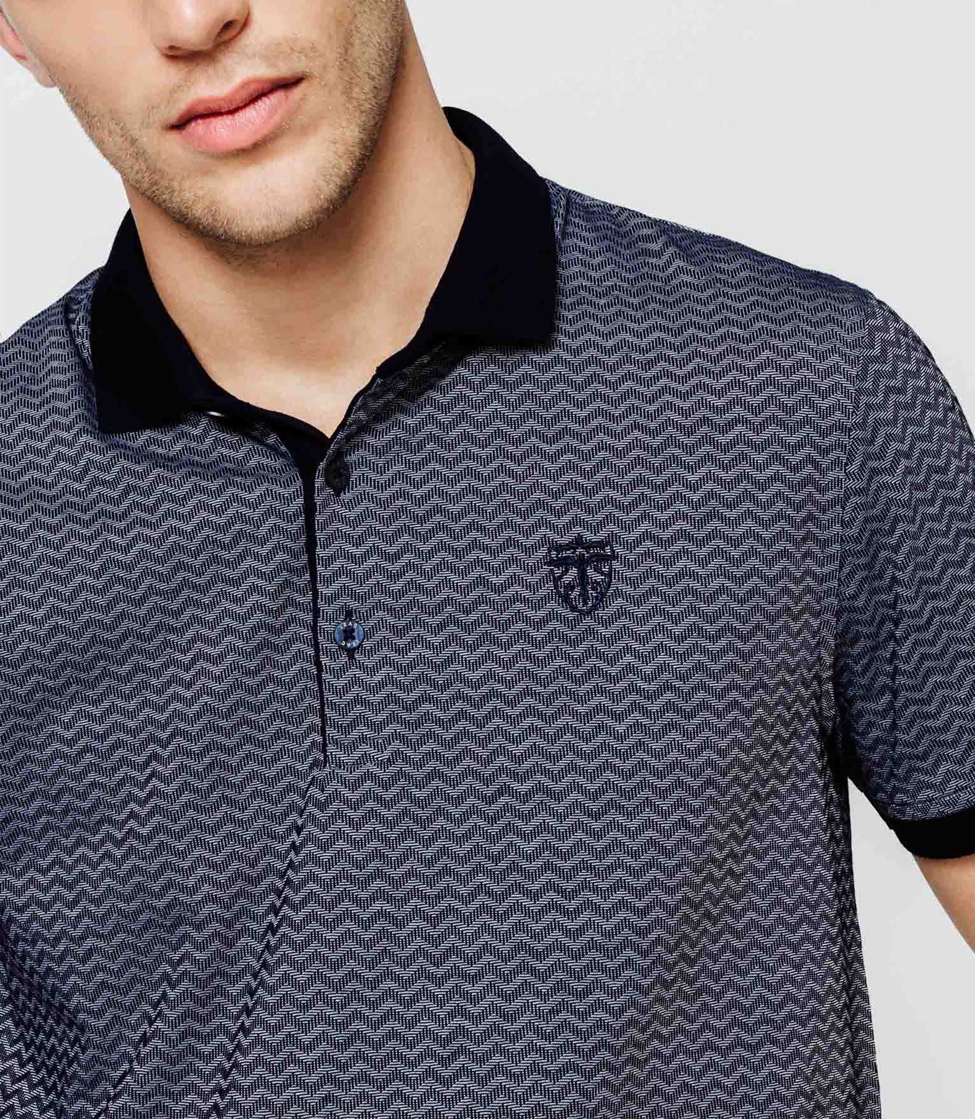 Polo jacquard fantaisie