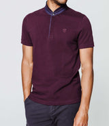 Polo coton piqué aubergine - IZAC